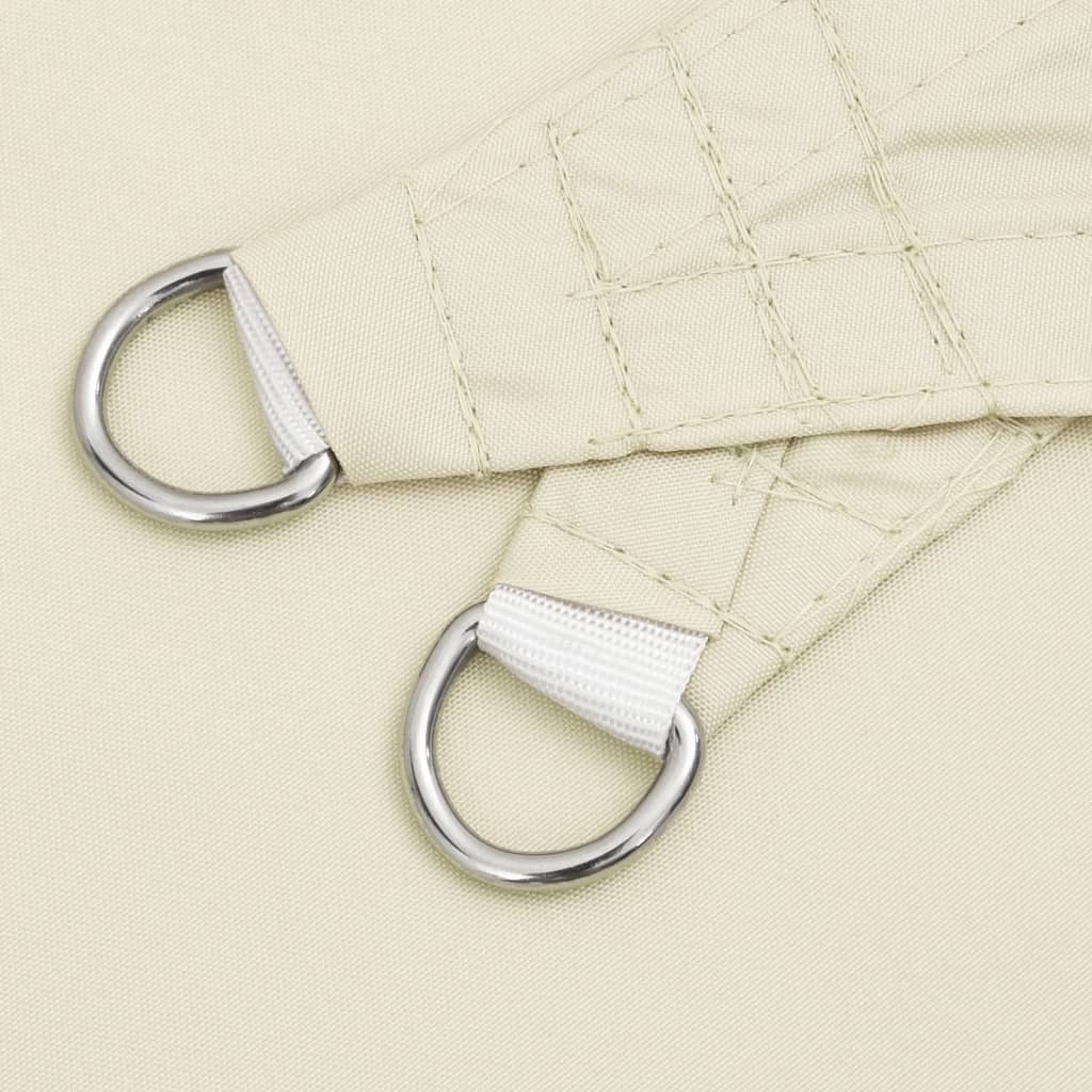 Parasole a Vela Oxford Triangolare 3,6x3,6x3,6 m Crema
