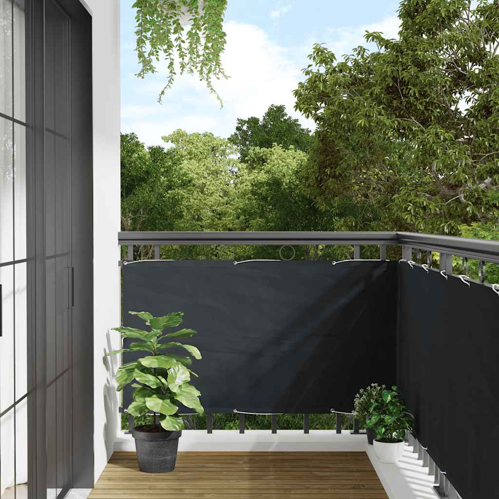 Paravento da Balcone in Tessuto Oxford 75x600 cm Antracite