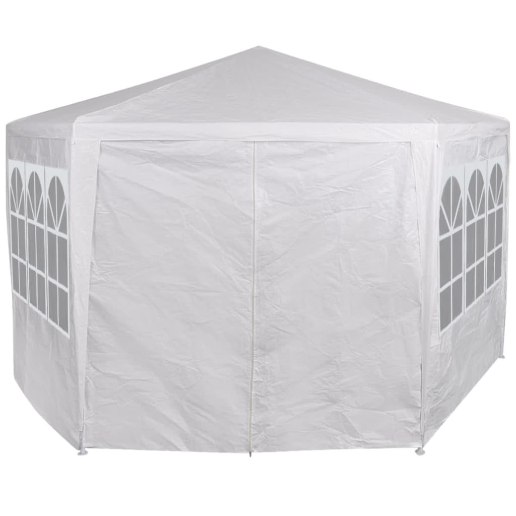 Tendone con 6 Pareti Laterali Bianco 2x2 m