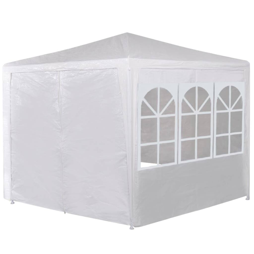 Tendone con 6 Pareti Laterali Bianco 2x2 m