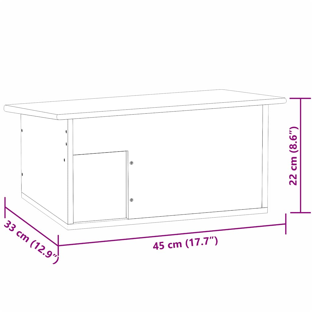 Casetta per Ricci 45x33x22 cm Legno