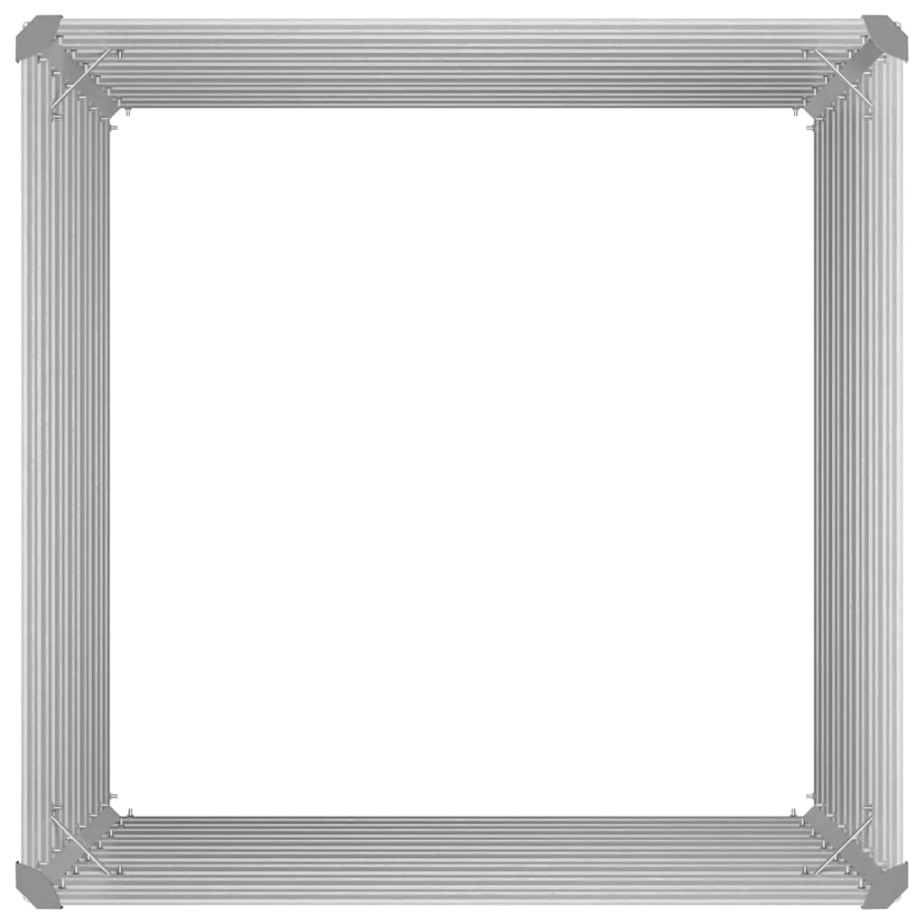 Letto di Coltura Rialzato 100x100x77 cm Acciaio Zincato Grigio