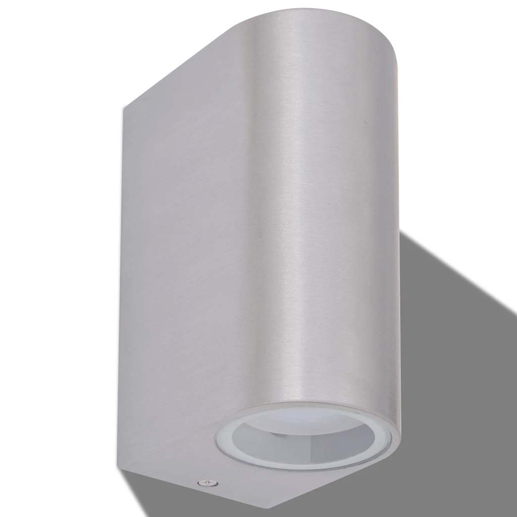 Applique LED Rotonda da Parete 2 pz Proiezione Alto/in Basso