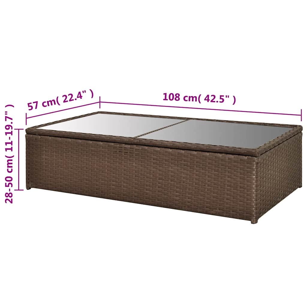 Set Divani da Giardino 4 pz con Cuscini in Polyrattan Marrone