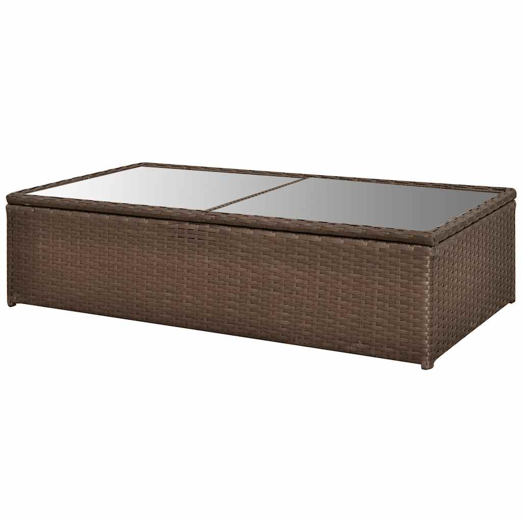Set Divani da Giardino 4 pz con Cuscini in Polyrattan Marrone