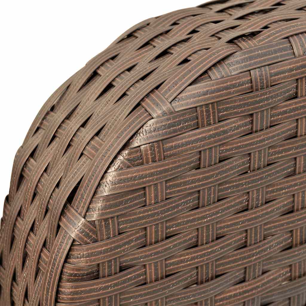 Set Divani da Giardino 4 pz con Cuscini in Polyrattan Marrone
