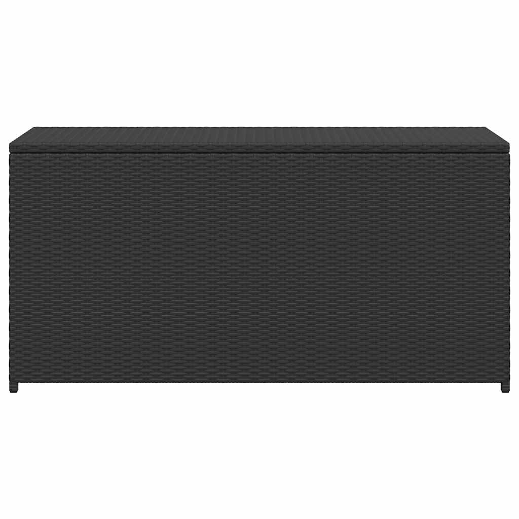 Baule da Giardino Nero 120x50x60 cm in Polyrattan