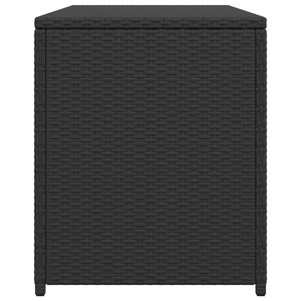 Baule da Giardino Nero 120x50x60 cm in Polyrattan