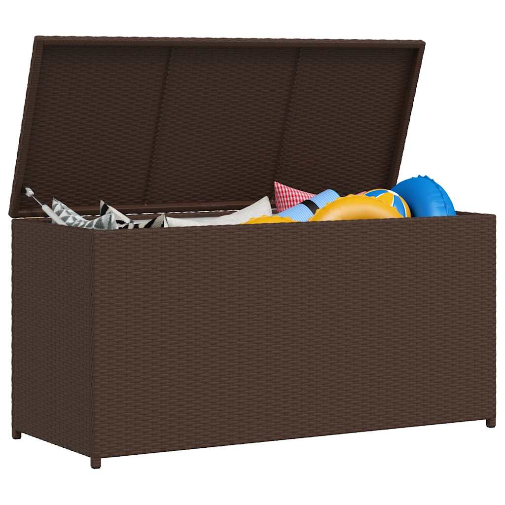 Baule da Giardino Marrone 120x50x60 cm in Polyrattan