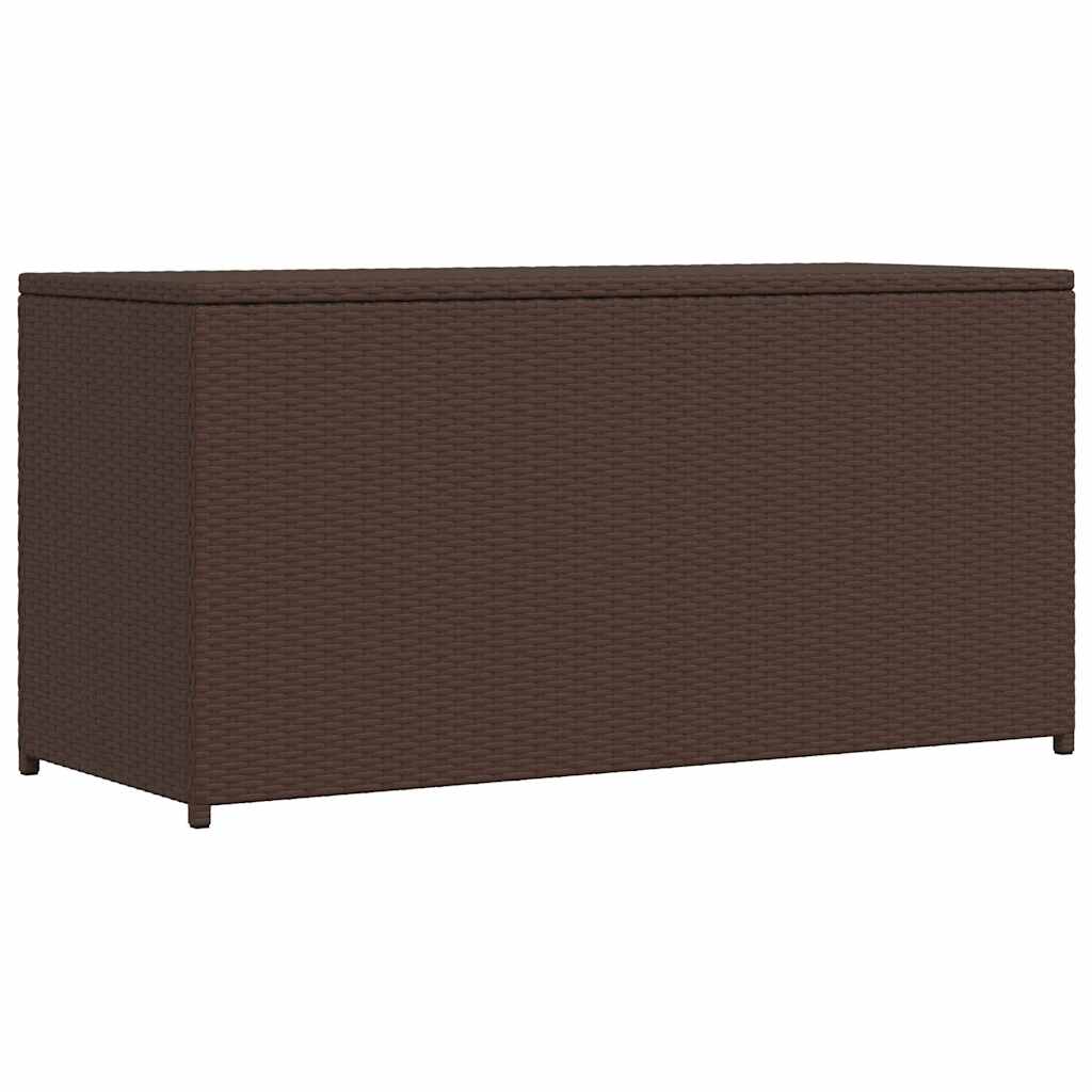 Baule da Giardino Marrone 120x50x60 cm in Polyrattan