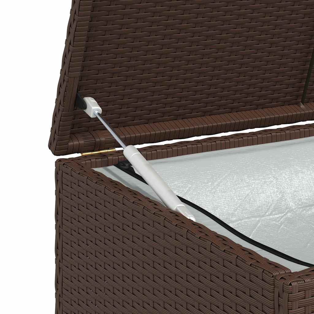 Baule da Giardino Marrone 120x50x60 cm in Polyrattan
