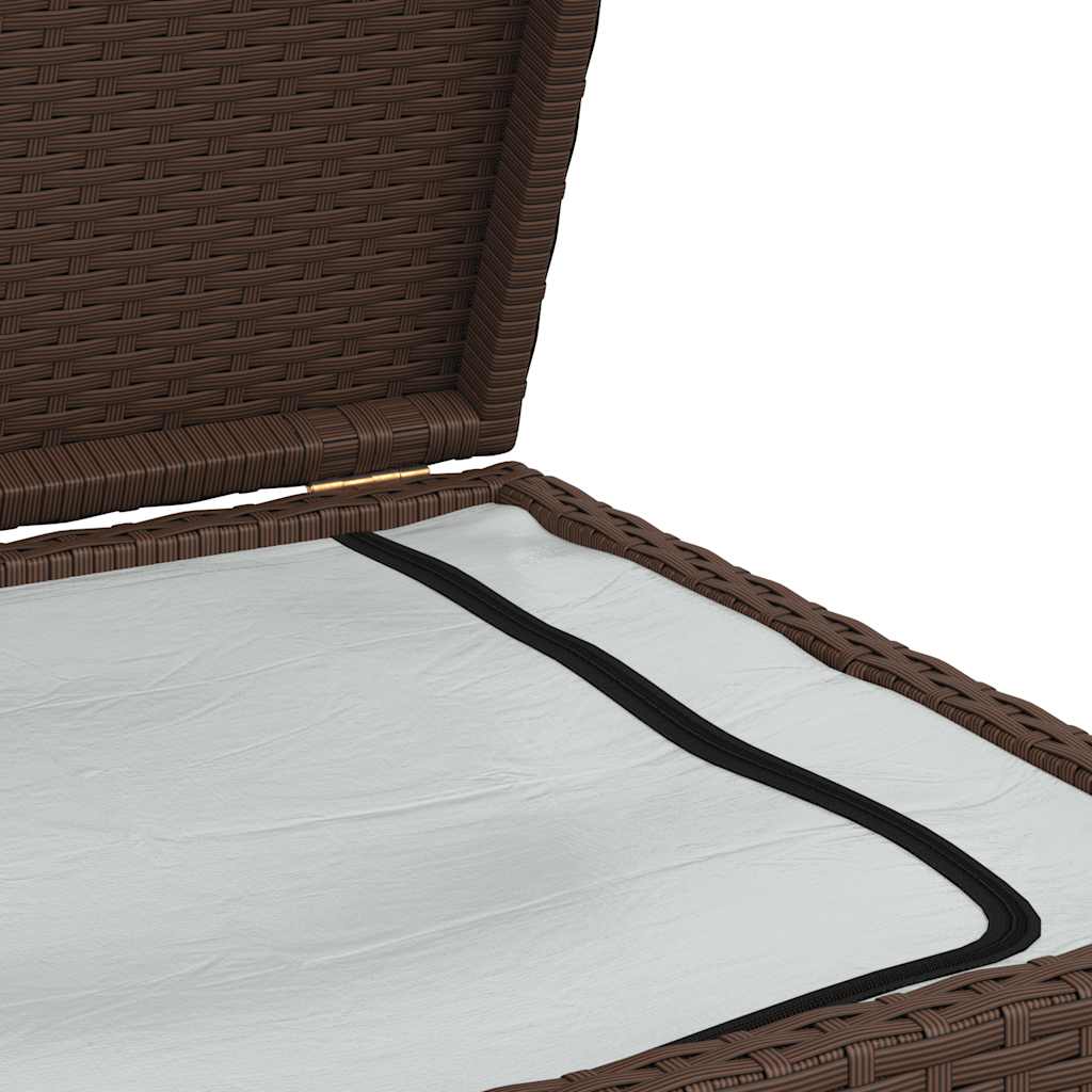 Baule da Giardino Marrone 120x50x60 cm in Polyrattan