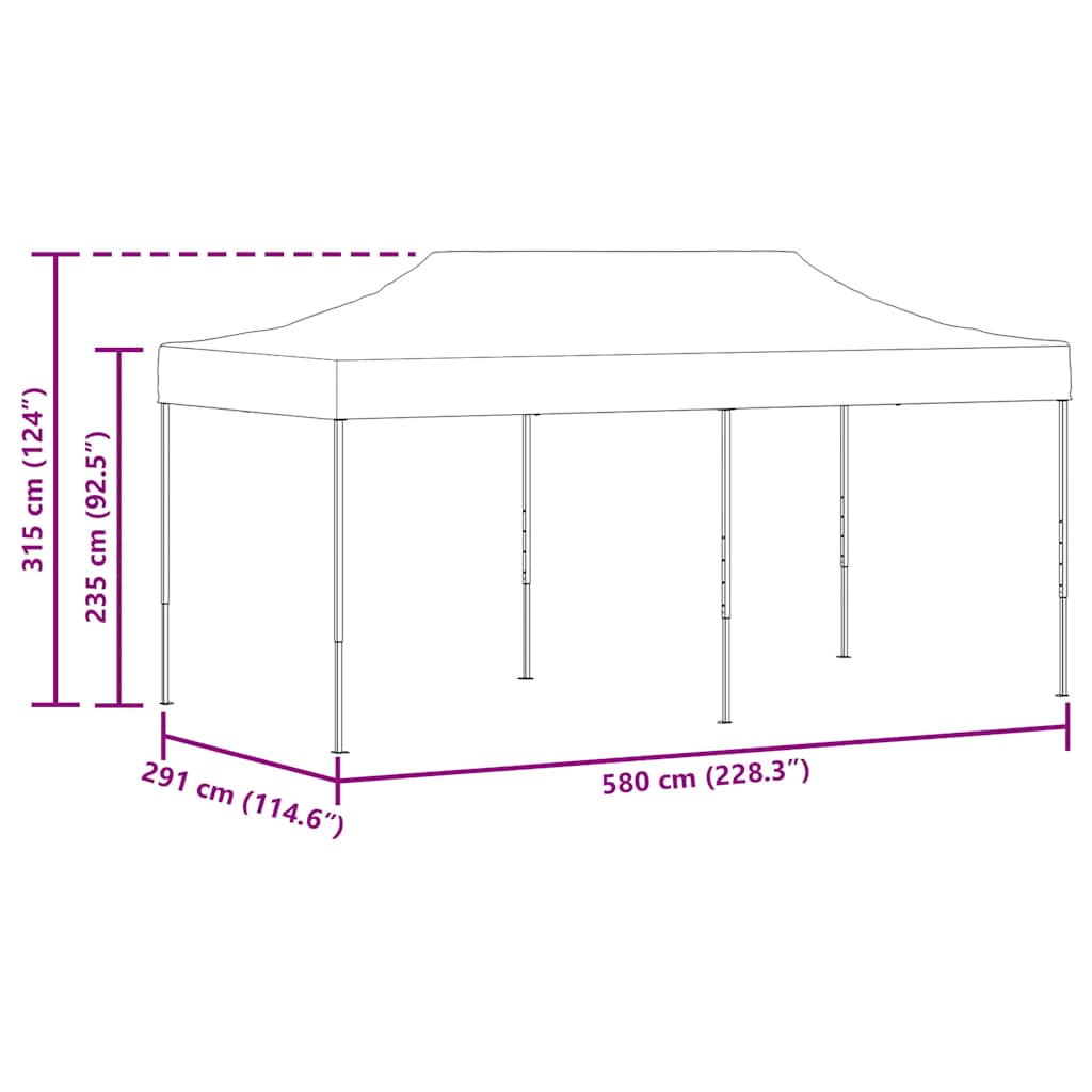 Tenda Pieghevole Pop-Up 3x6 m Blu