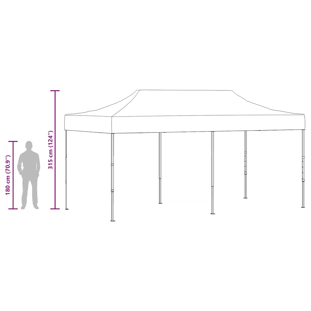 Tenda Pieghevole Pop-Up 3x6 m Blu