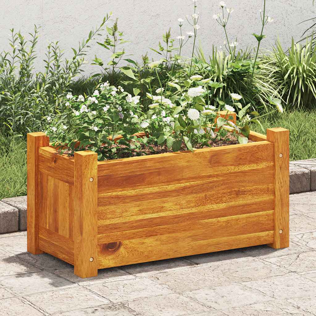 Letto Rialzato da Giardino in Legno di Acacia 50x25x25 cm