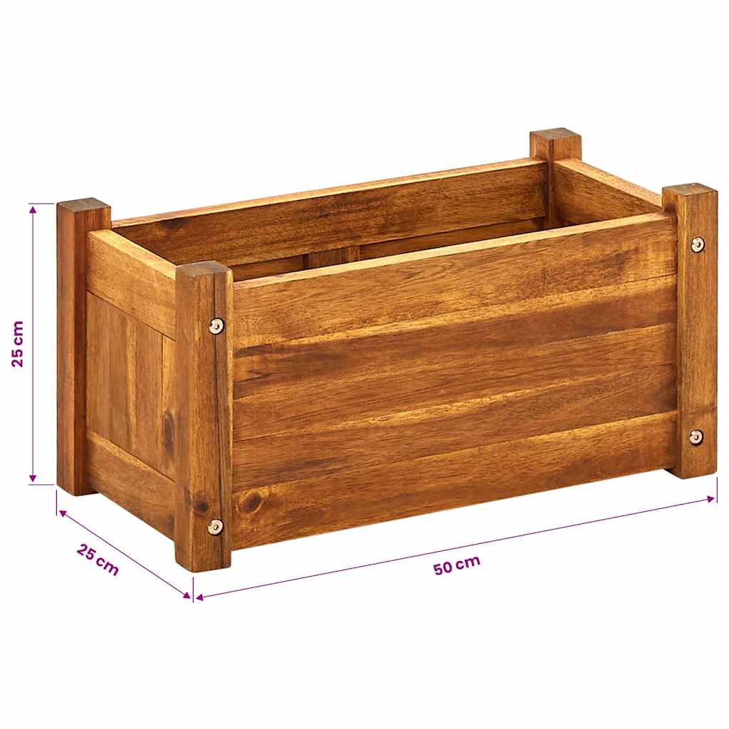 Letto Rialzato da Giardino in Legno di Acacia 50x25x25 cm