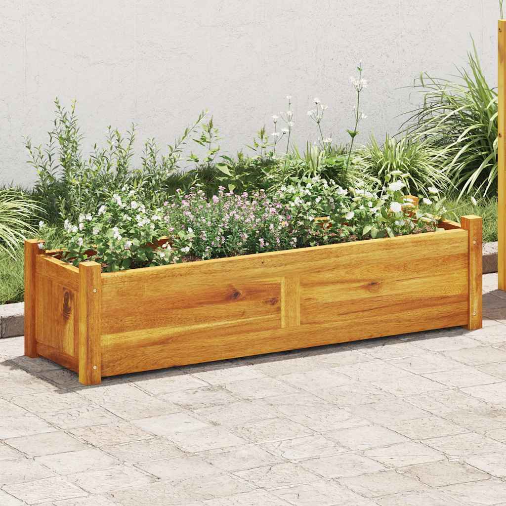 Letto Rialzato da Giardino in Legno di Acacia 100x30x25 cm