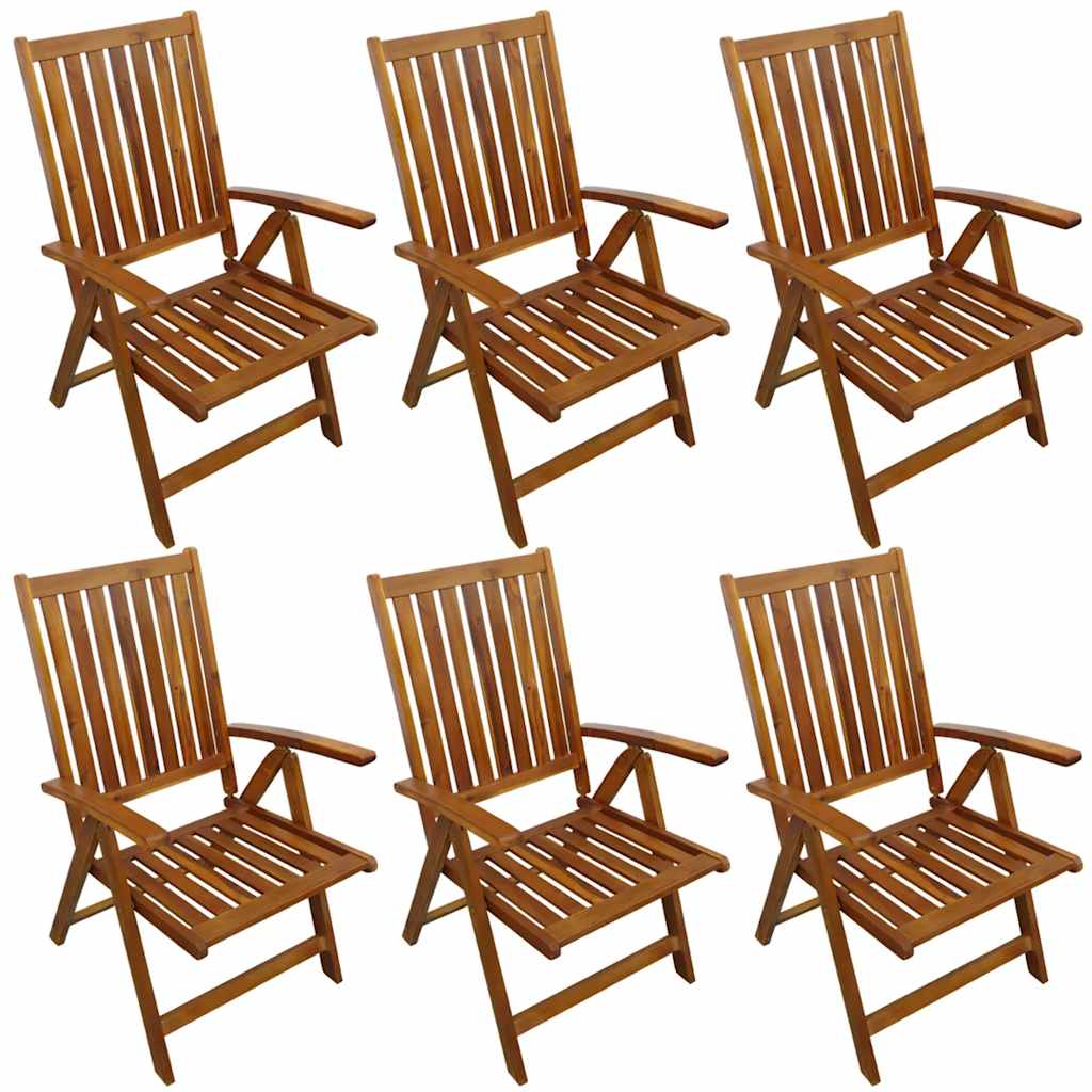 Set da Pranzo da Giardino 7 pz in Legno Massello di Acacia