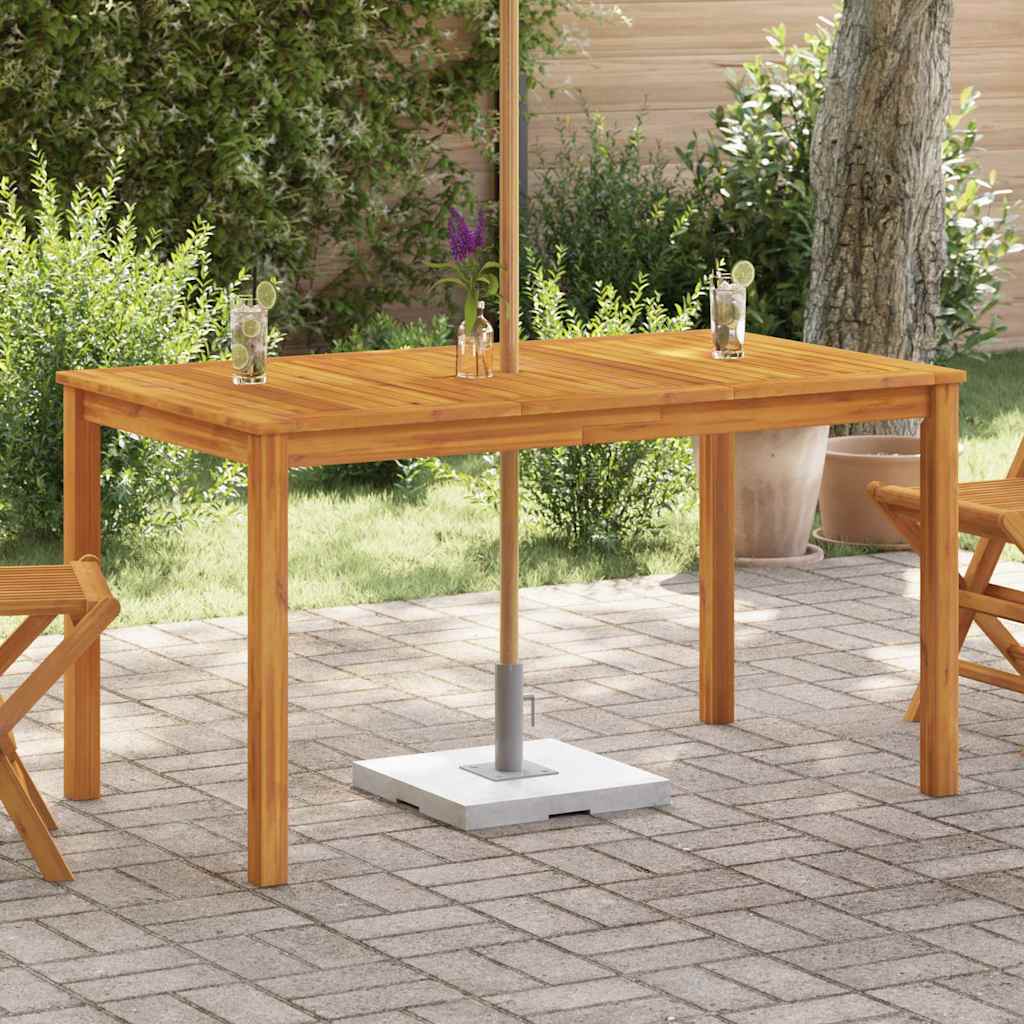 Tavolo da Giardino 140x80x74 cm in Legno Massello di Acacia