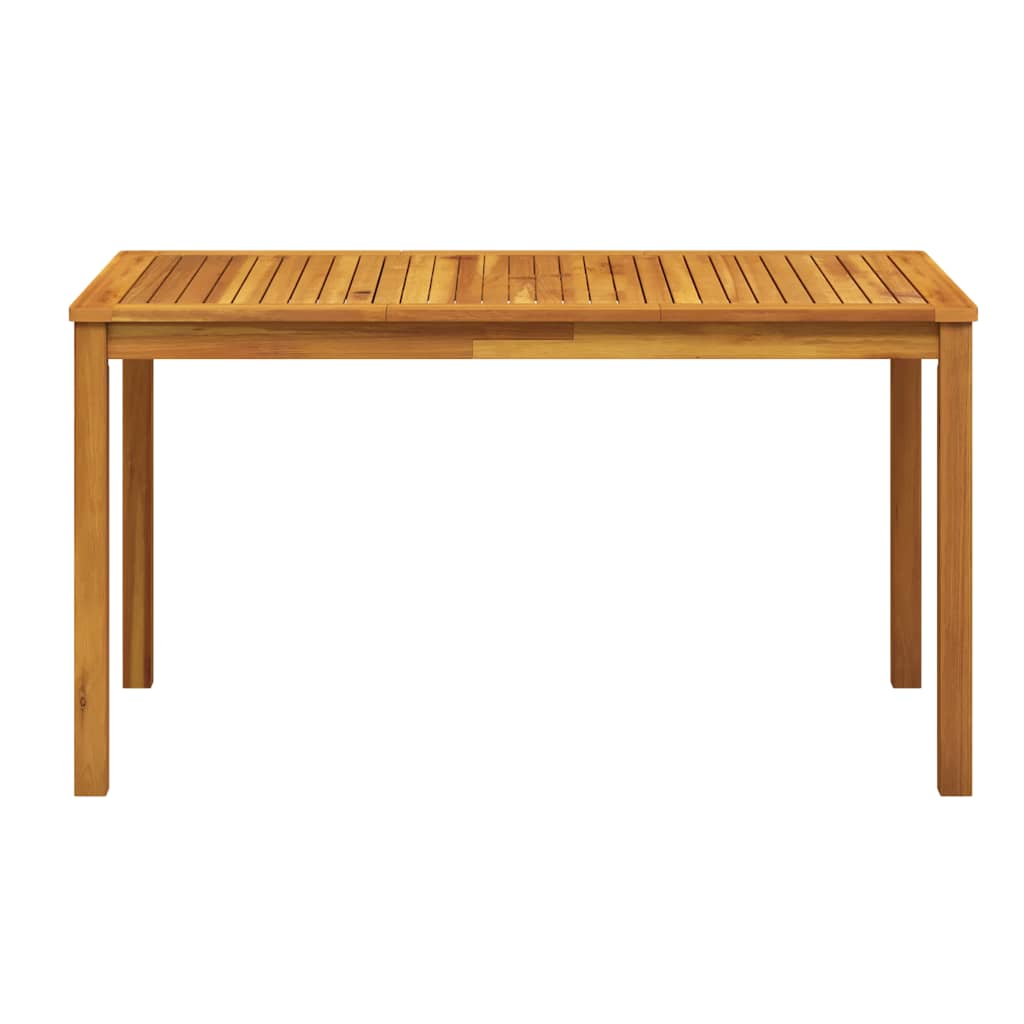 Tavolo da Giardino 140x80x74 cm in Legno Massello di Acacia