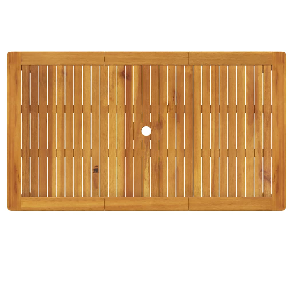 Tavolo da Giardino 140x80x74 cm in Legno Massello di Acacia