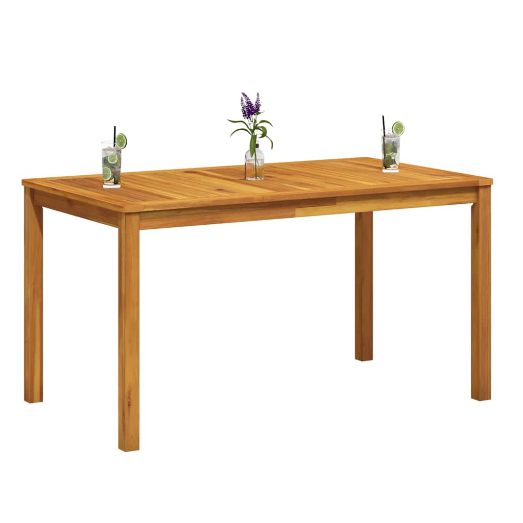Tavolo da Giardino 140x80x74 cm in Legno Massello di Acacia