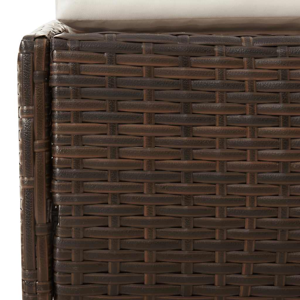 Lettino Prendisole Marrone 201x139 cm in Polyrattan