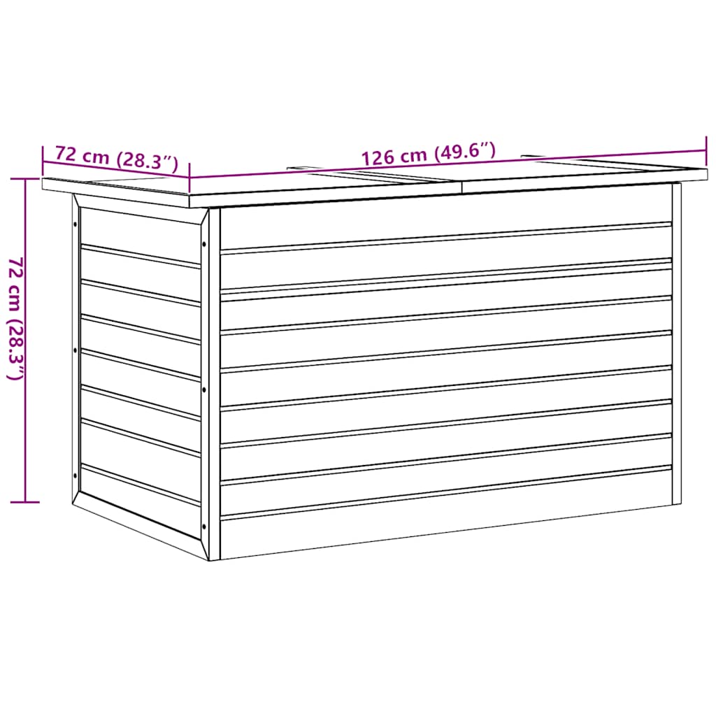Baule da Giardino 126x72x72 cm in Legno