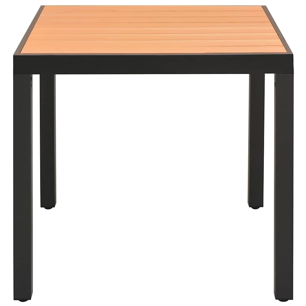 Tavolo da Giardino Marrone 80x80x74 cm cm in Alluminio e WPC