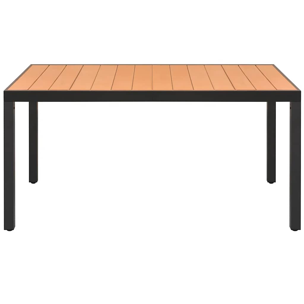 Tavolo da Giardino Marrone 150x90x74 cm cm in Alluminio e WPC