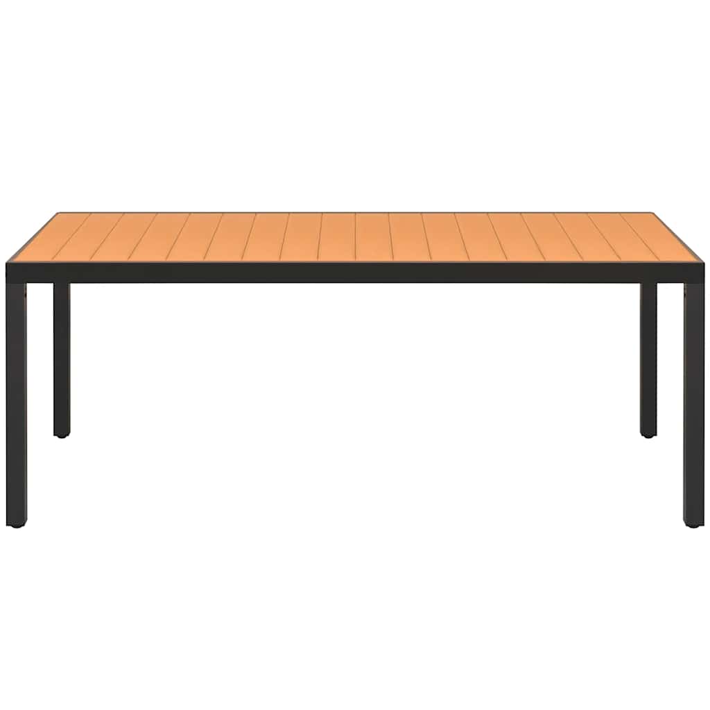 Tavolo da Giardino Marrone 185x90x74 cm cm in Alluminio e WPC