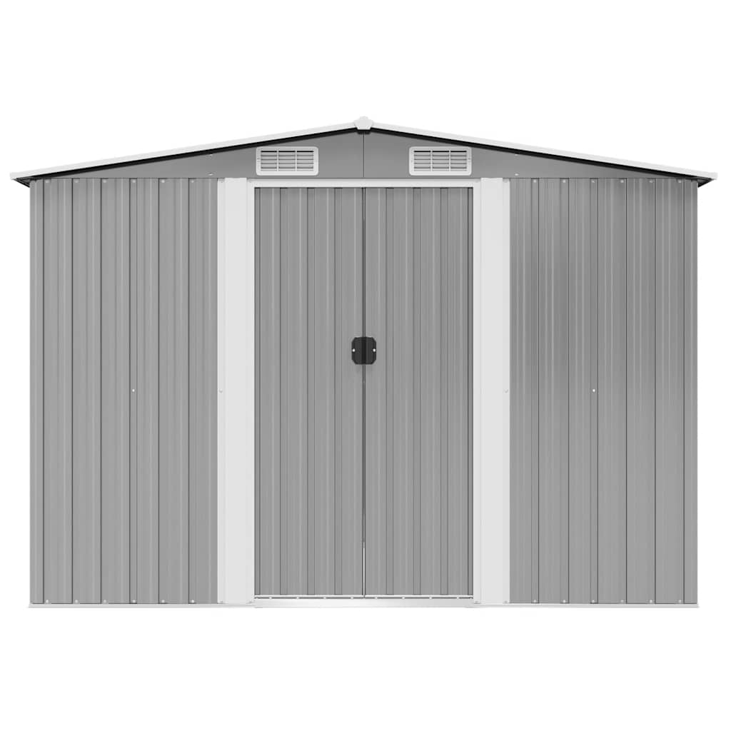 Capanno per Attrezzi in Metallo Grigio 257x205x178 cm