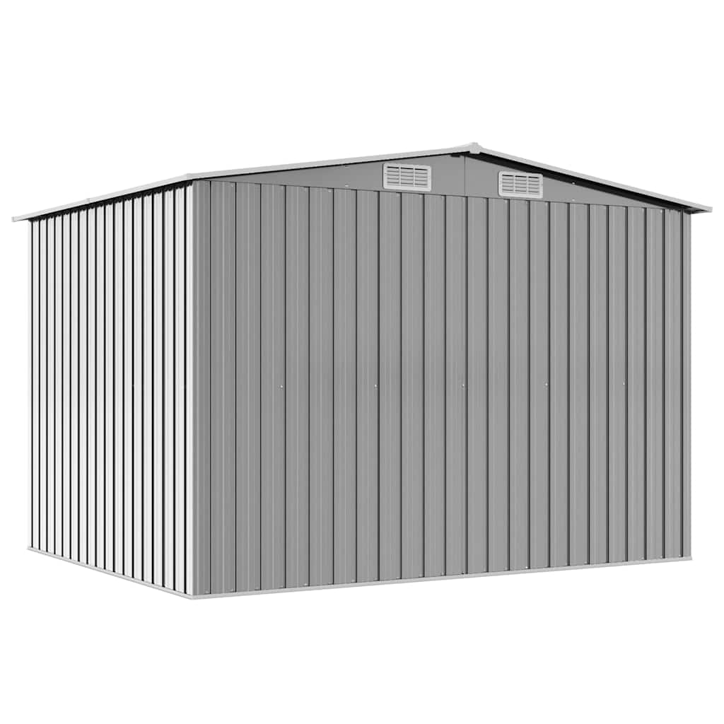 Capanno per Attrezzi in Metallo Grigio 257x205x178 cm