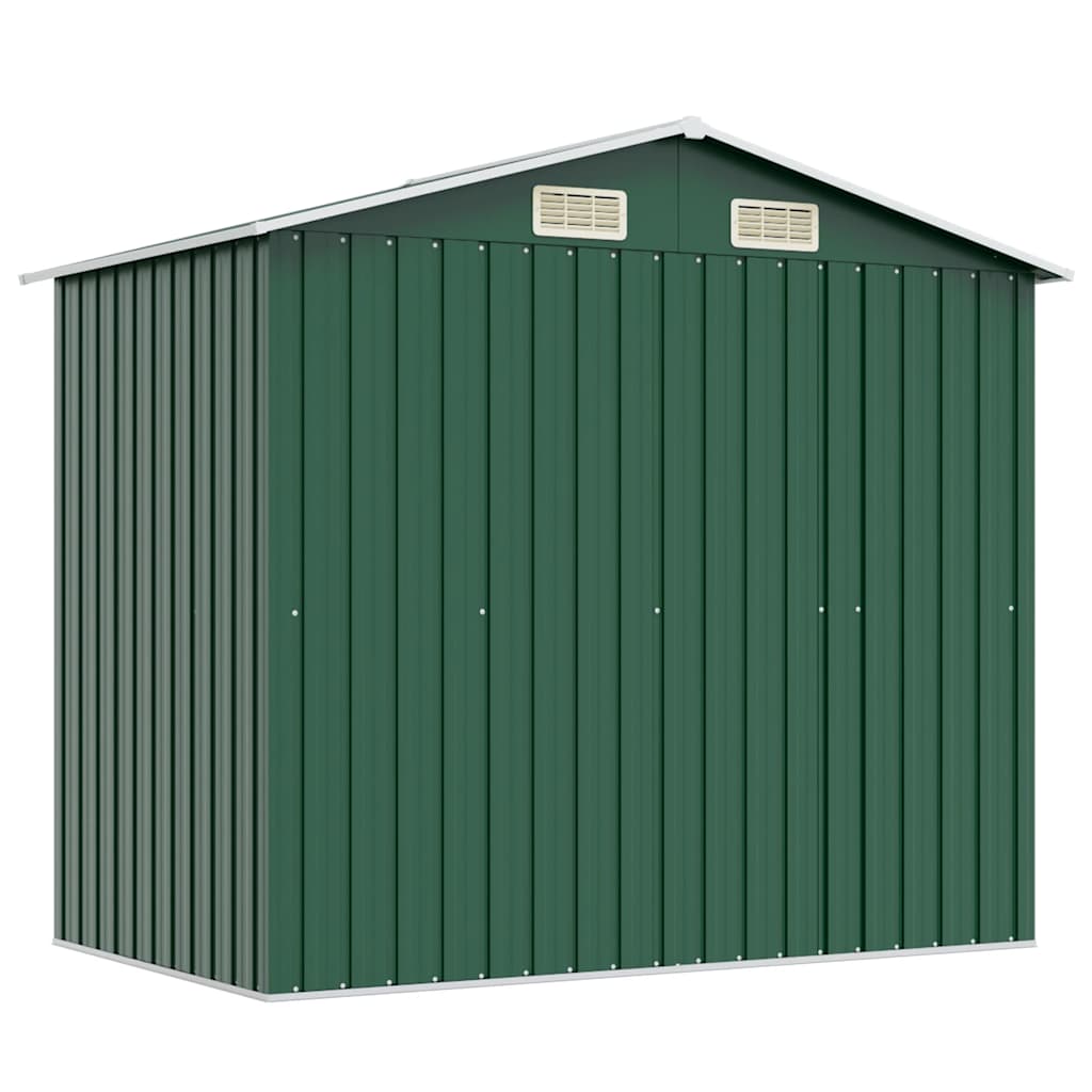Capanno per Attrezzi in Metallo Verde 204x132x186 cm