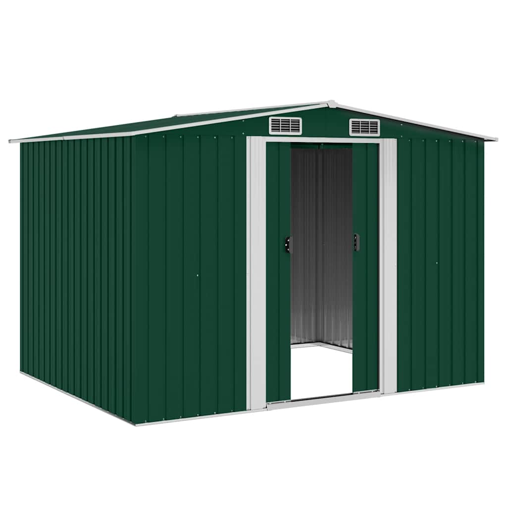 Capanno per Attrezzi in Metallo Verde 257x205x178 cm