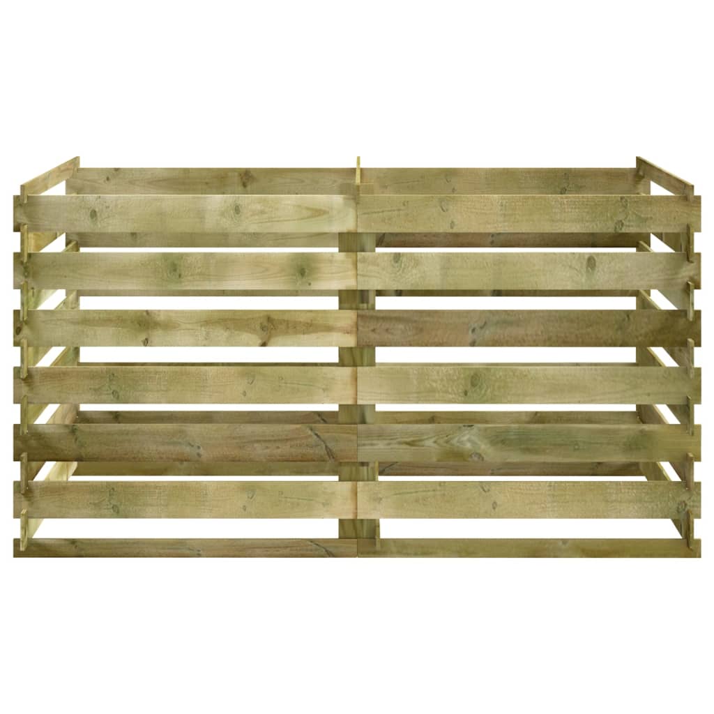 Compostiera a Stecche Pino Impregnato 180x90x90 cm