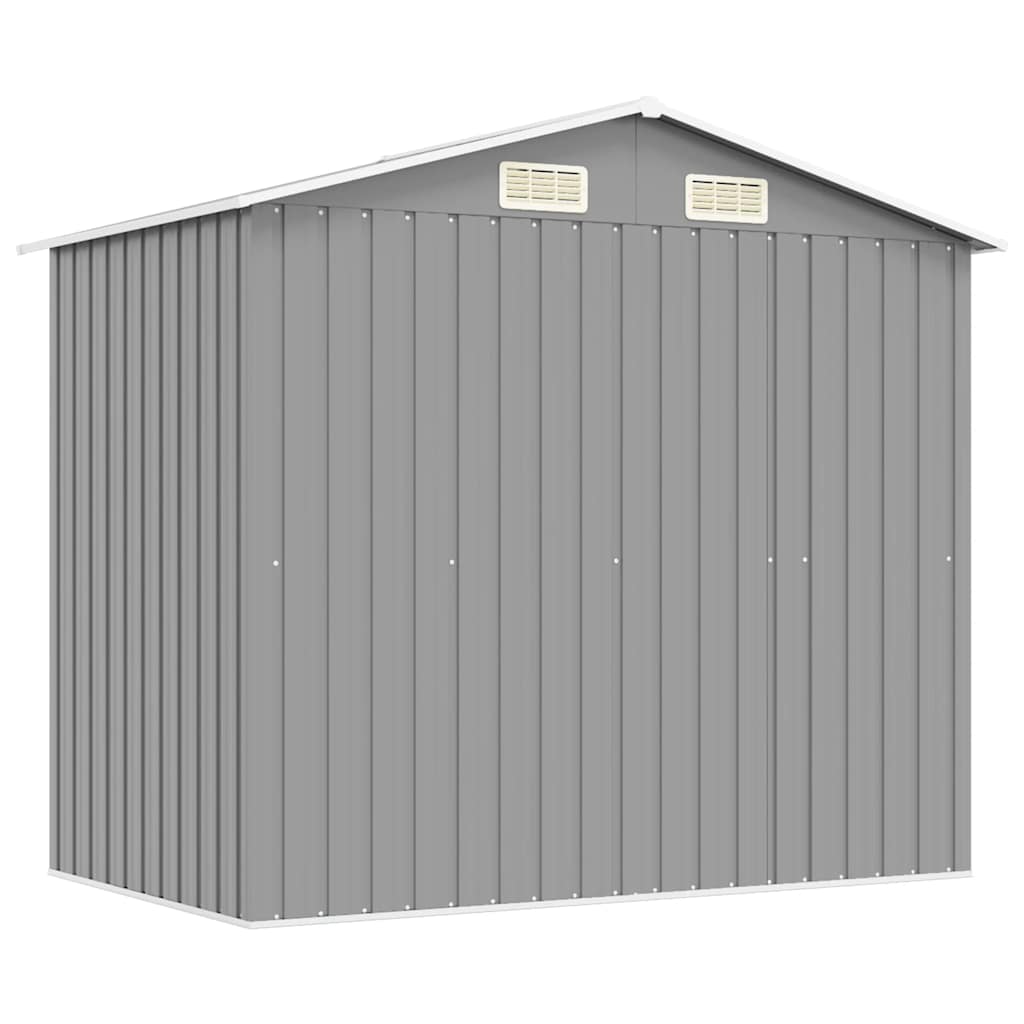 Capanno per Attrezzi in Metallo Grigio 204x132x186 cm