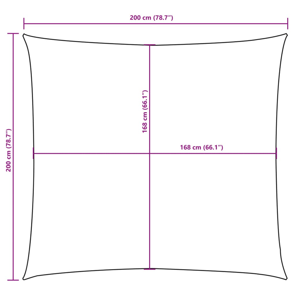 Vela Parasole Oxford in Tela 2x2 m Crema