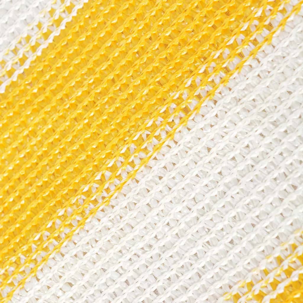 Paravento da Balcone HDPE 75x400 cm Giallo e Bianco