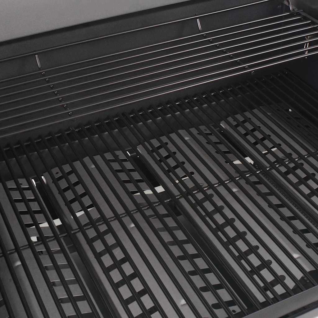 Griglia Barbecue a Gas Argento Acciaio con Tubo Metallico