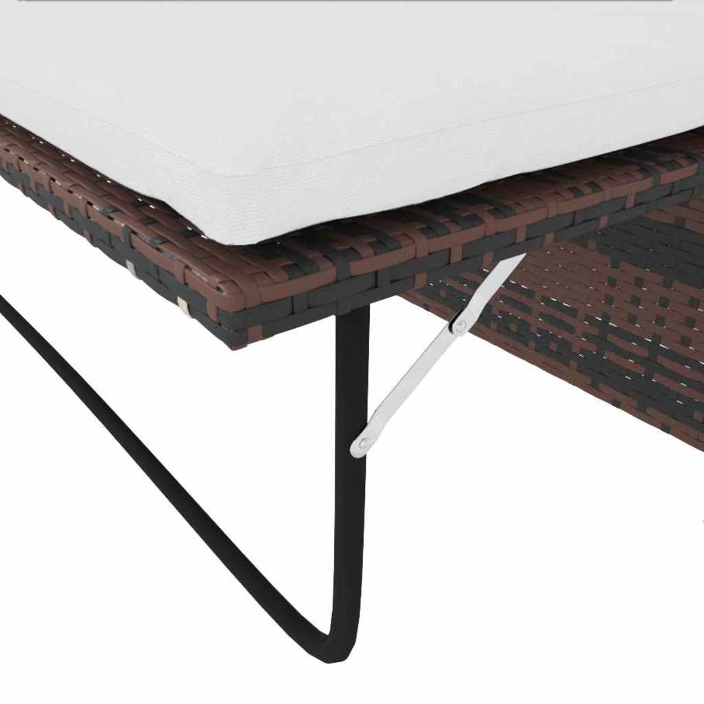 Divano da Giardino in Polyrattan Marrone