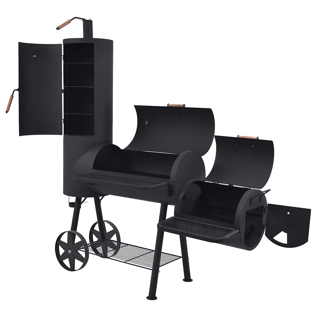 Barbecue a Carbonella con Ripiano Inferiore Nero XXL
