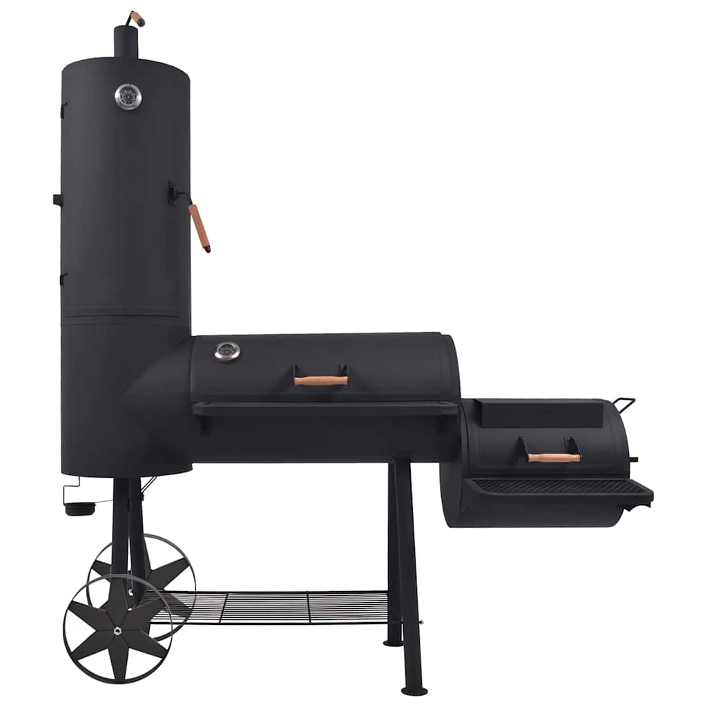 Barbecue a Carbonella con Ripiano Inferiore Nero XXL