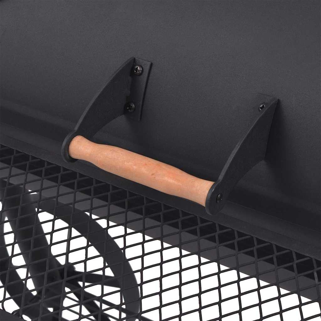 Barbecue a Carbonella con Ripiano Inferiore Nero XXL