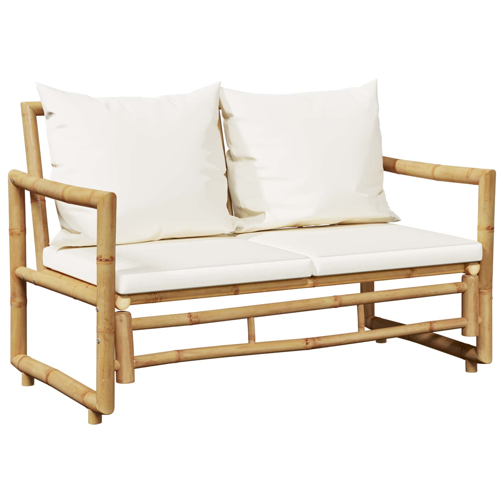 Set Divani da Giardino 4 pz con Cuscini in Bambù