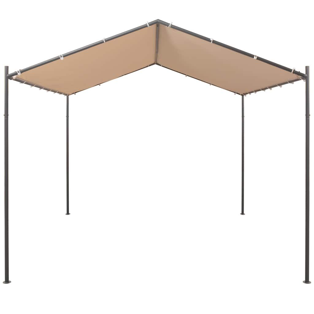 Gazebo Padiglione Tenda Tettoia 3x3 m Acciaio Beige