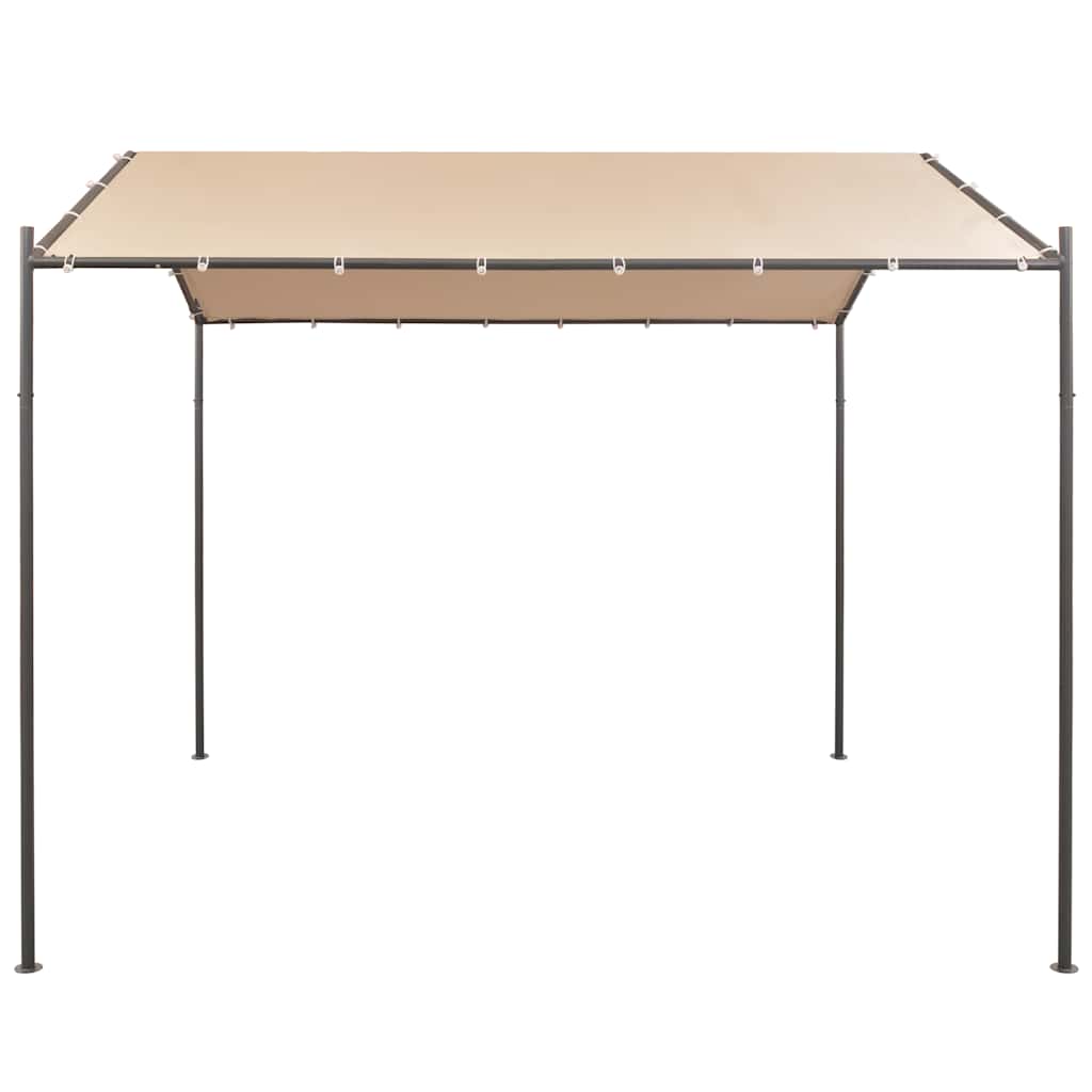 Gazebo Padiglione Tenda Tettoia 3x3 m Acciaio Beige