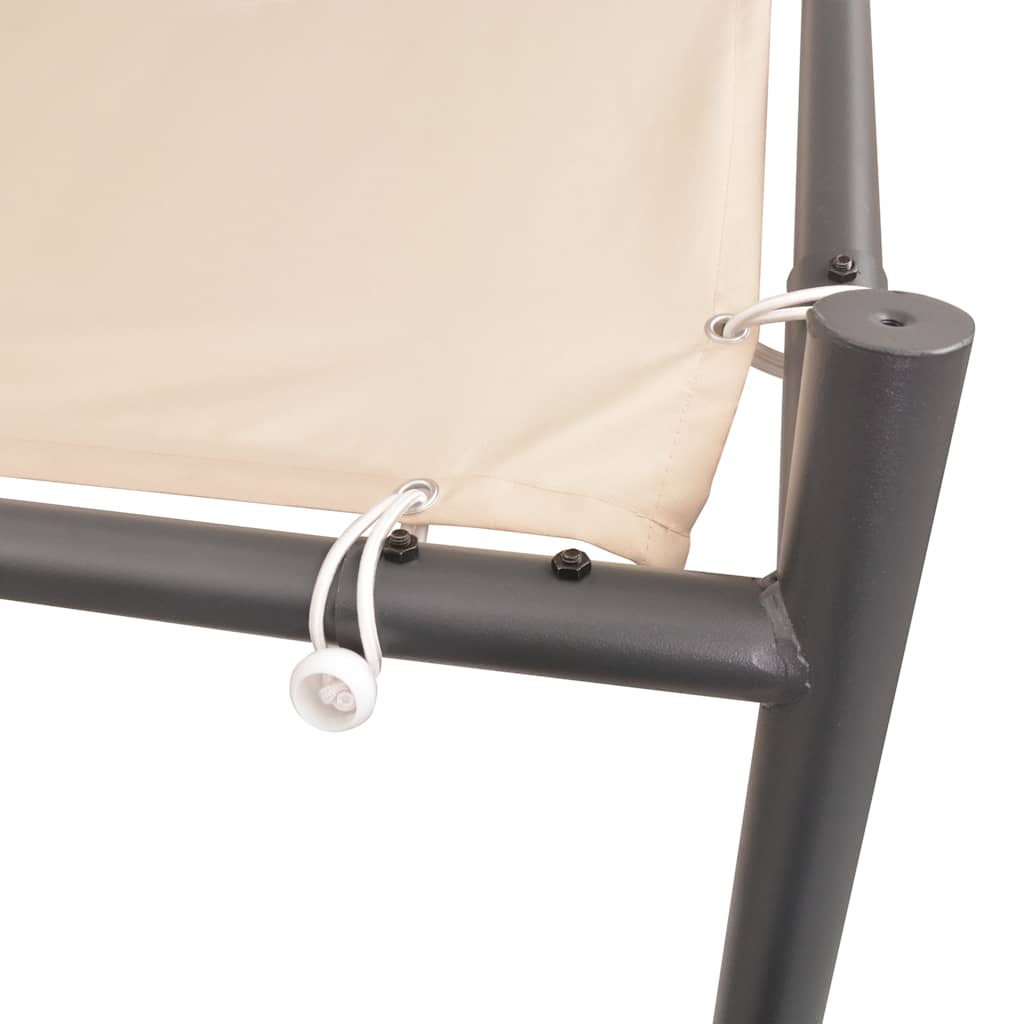 Gazebo Padiglione Tenda Tettoia 3x3 m Acciaio Beige