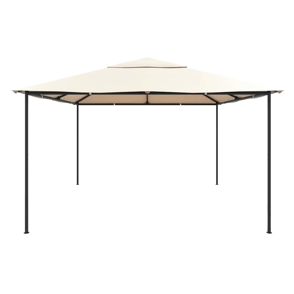 Gazebo Padiglione Tenda Tettoia 4x4 m Acciaio Beige