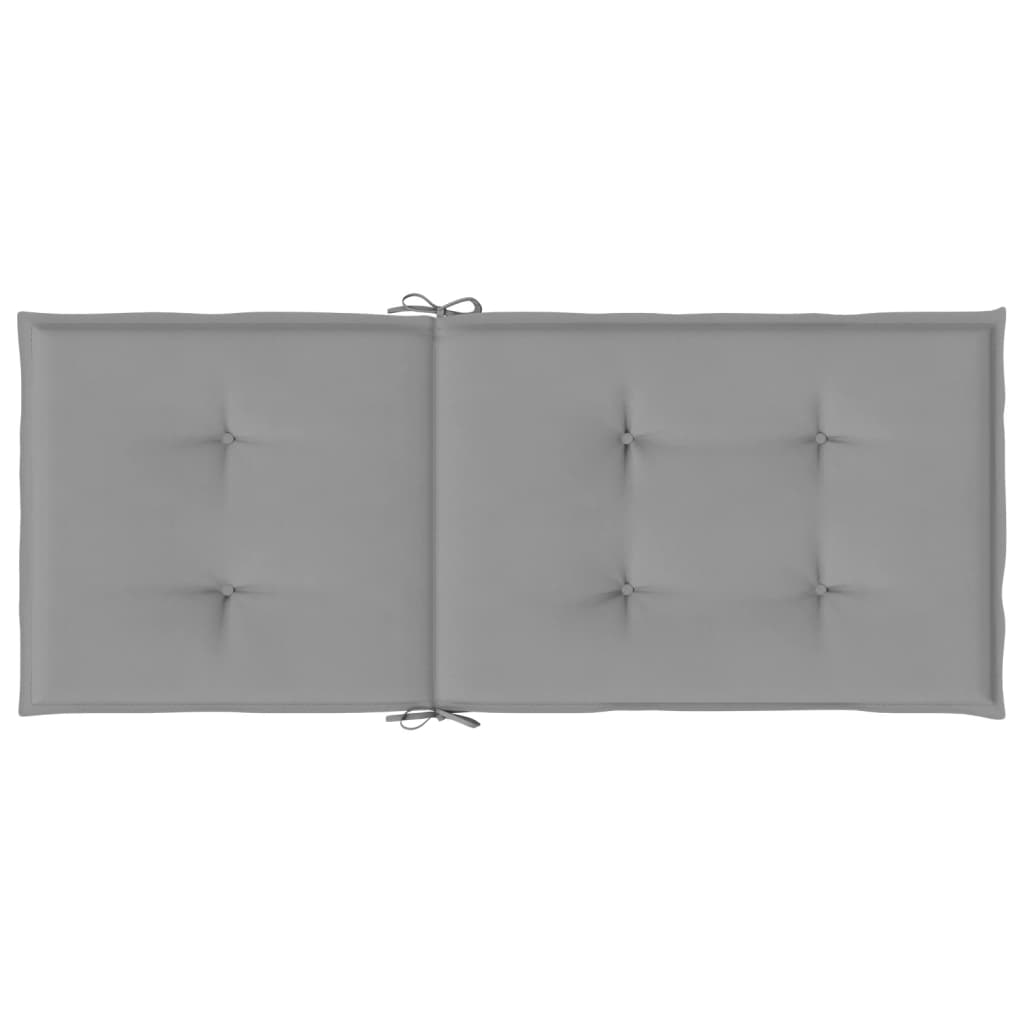 Cuscini per Sedie 2 pz Grigi 120x50x3 cm in Tessuto